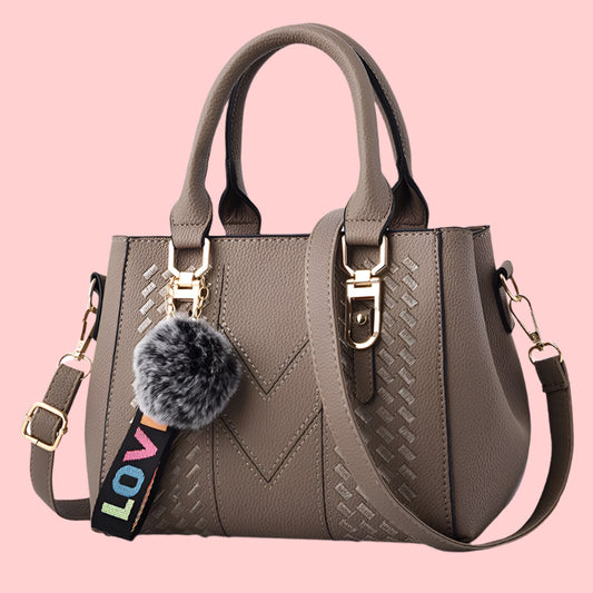 Embroidery Leather Messenger Handbag for Women